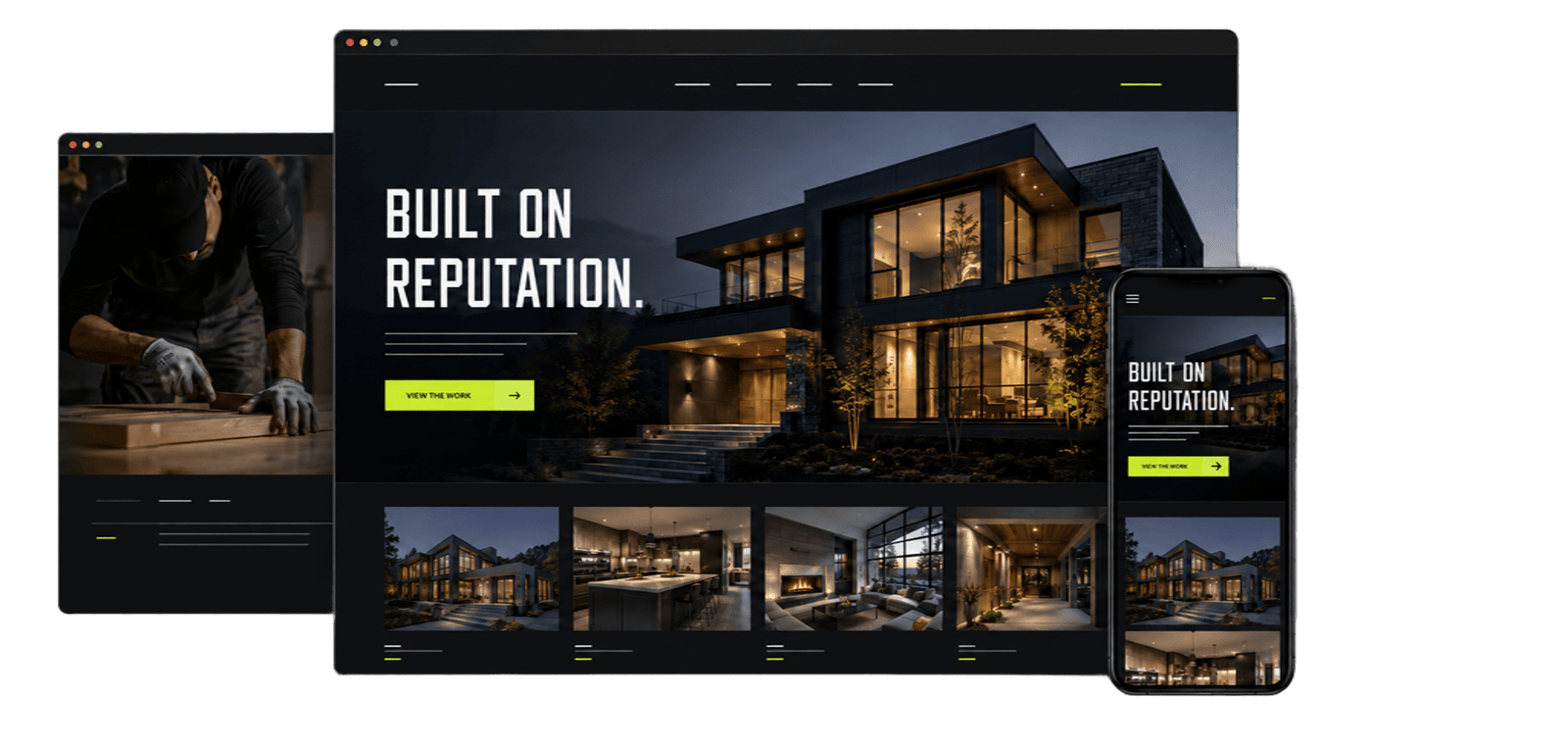 Responsive website design examples for contractors, skilled trades and automotive businesses