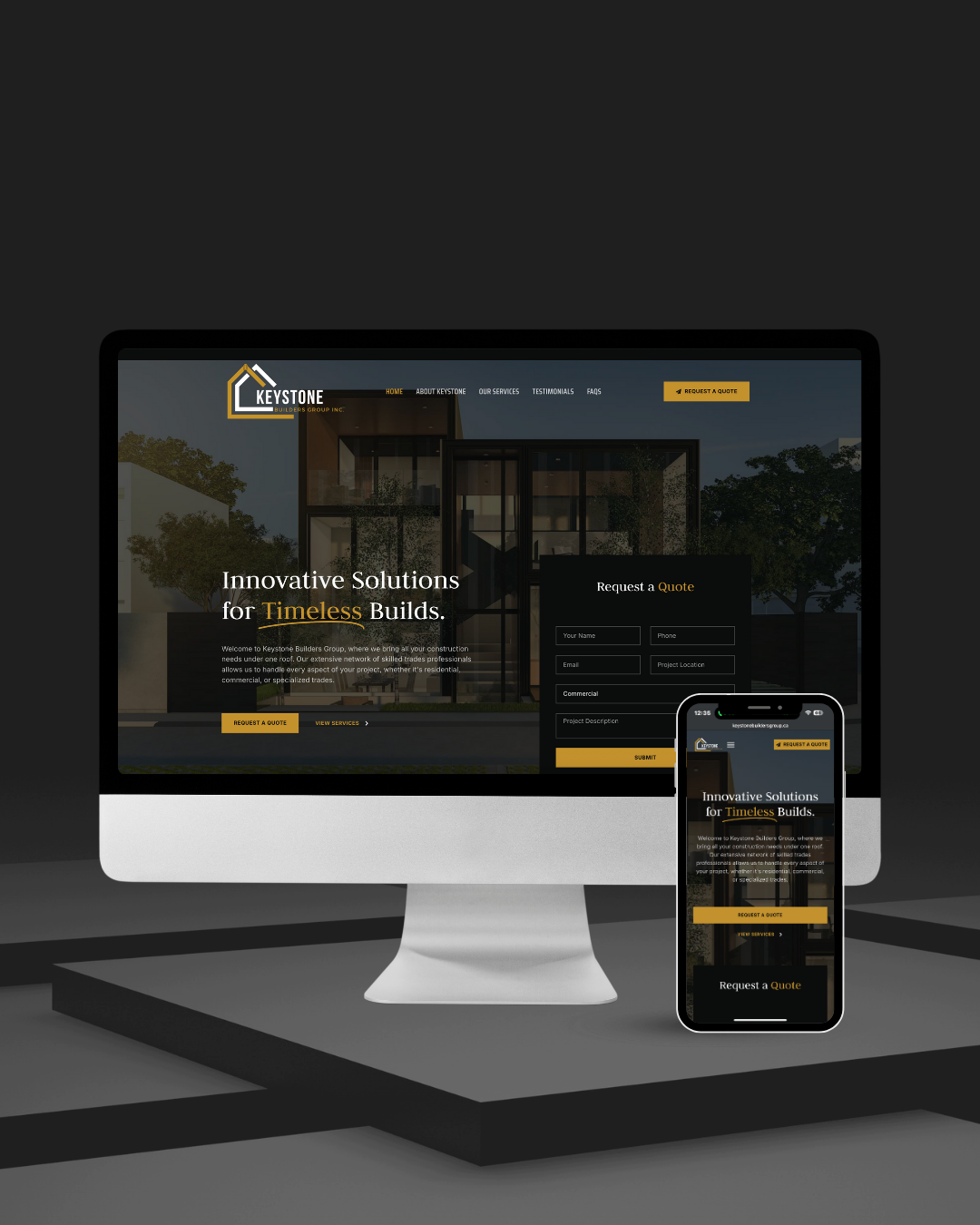 Responsive website presentation designed by Industry Conquerors